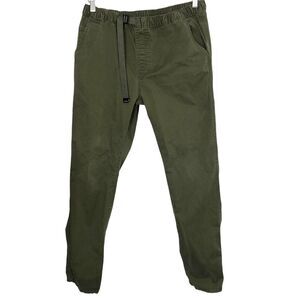 prAna Men Medium High Rock Pants Green Organic Cotton Bouldering Hiking 1969851
